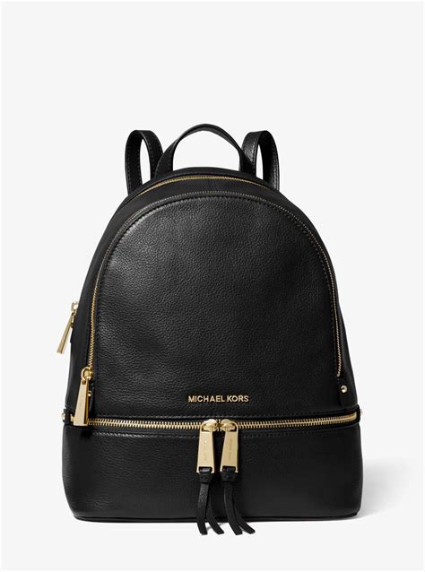 michael kors rhea backpack medium black|mk rhea medium backpack.